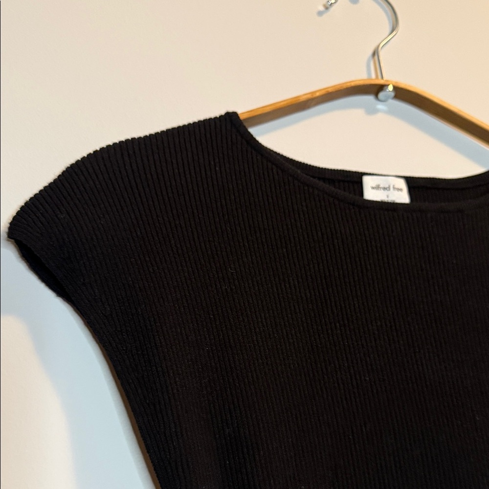 Wilfred Elegant Black Cut Out Mini Dress - Picture 4 of 6